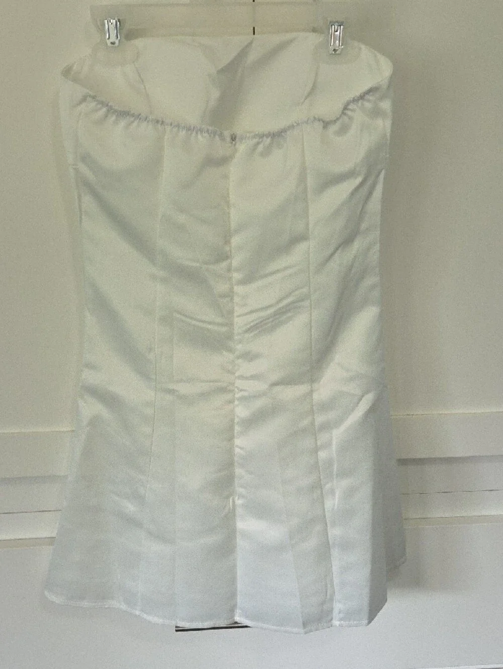 Strapless Sz XS White Fit-and-Flare Dress - Picture 2 of 4